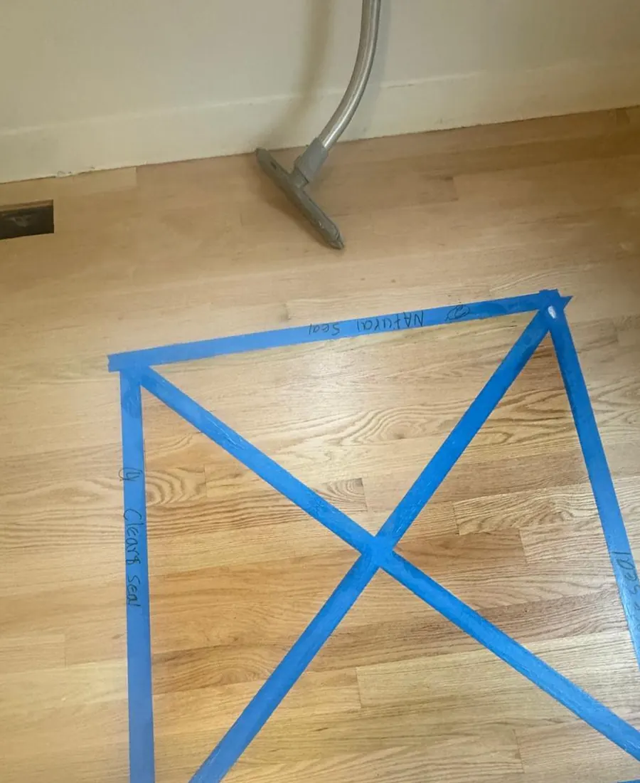 Sanded hardwood floor before finishing