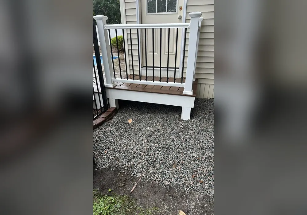Deck stairs and railing painting in Massachusetts by WD Art Painting